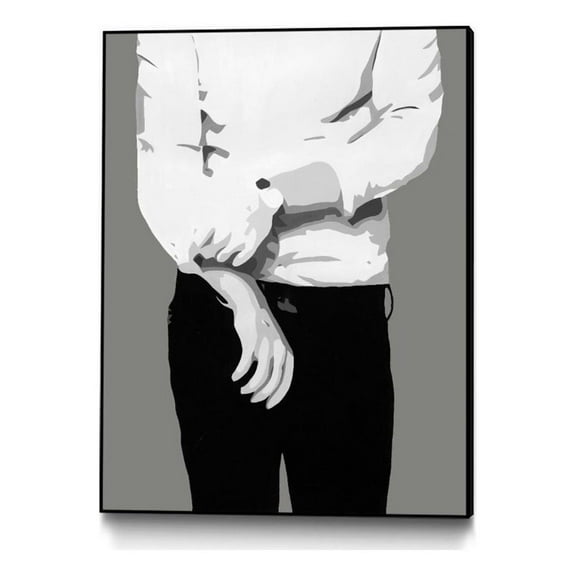 Giant Art Canvas  30x40 Mr.Right black and white Framed in White