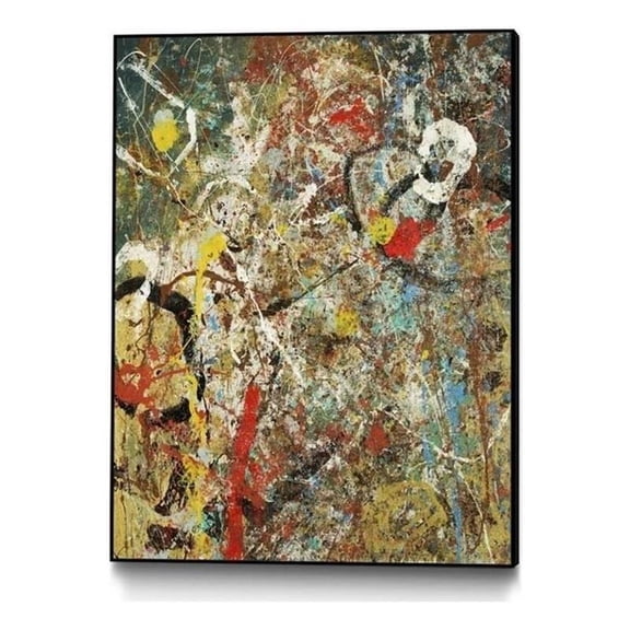 Giant Art Canvas 30x40 Tango 59 Framed in Multi-Color