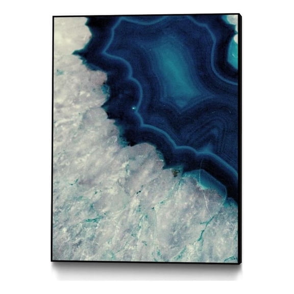 Giant Art Canvas 30x40 Up Close Blue Mineral I Framed in Multi-Color
