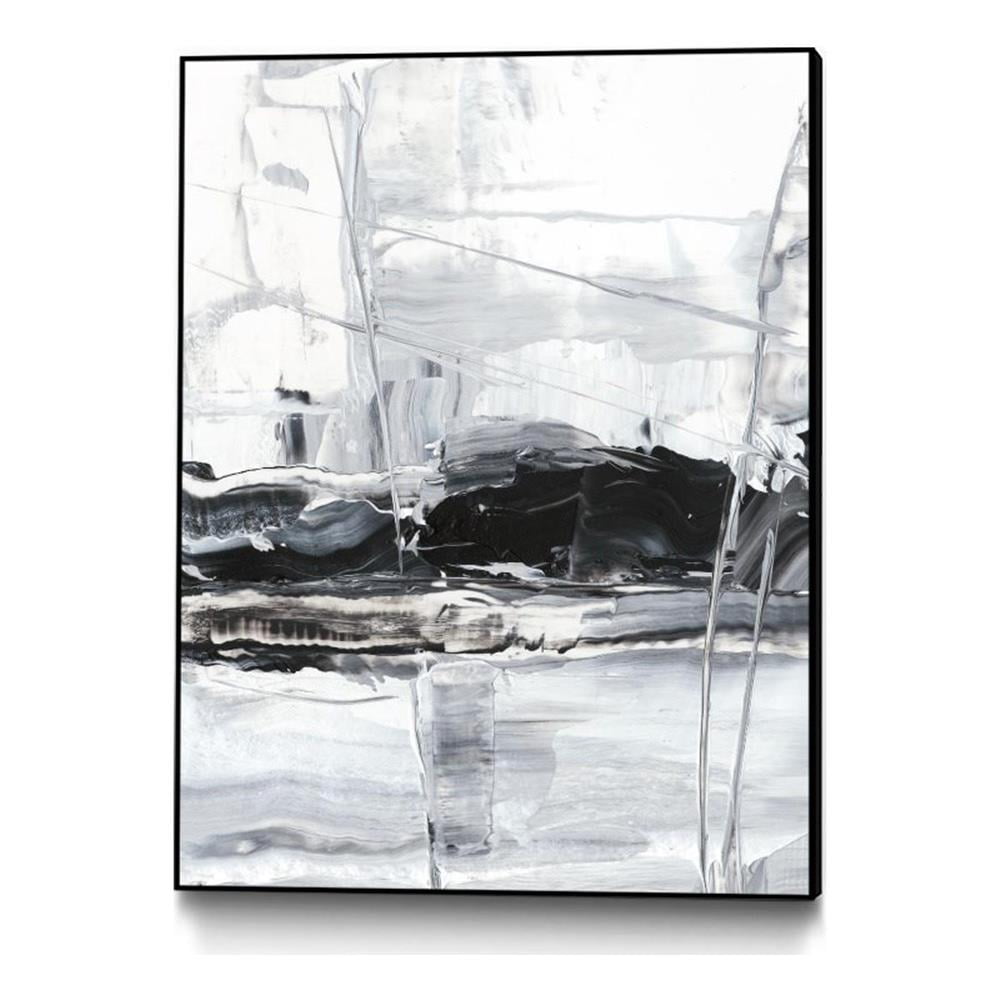 Monochrome Abstract 30x40 Framed Canvas Art