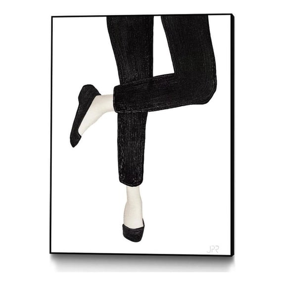 Giant Art Canvas 30x40 World of Grey 11 Framed in Multi-Color