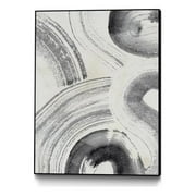 Giant Art Canvas 30x40 Zen Flow II Framed in Multi-Color