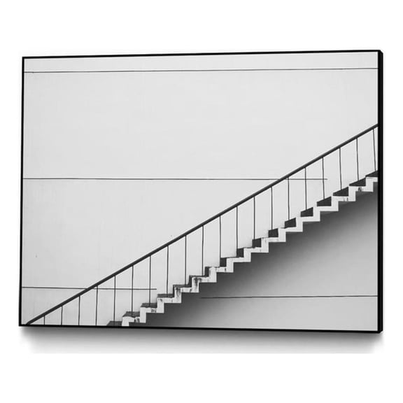 Giant Art Canvas 32x24 Diagonal Staircase Framed in White