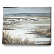 Giant Art Canvas 32x24 Golden Dunes Framed in Multi-Color