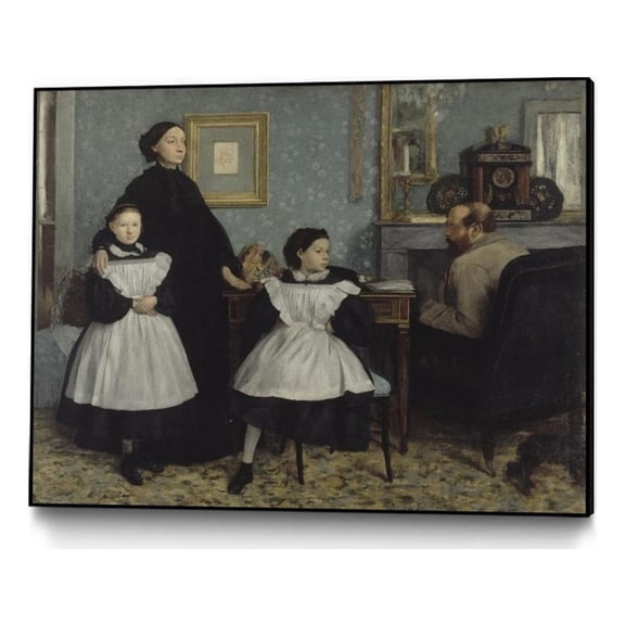 Giant Art Canvas 32x24 The Bellelli Family Framed in Multi-Color