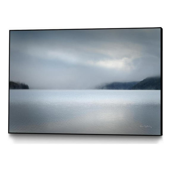 Giant Art Canvas  36x24 Lake Reflection Idaho Framed in Multi-Color