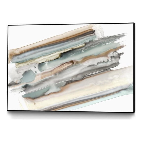 Giant Art Canvas 36x24 Stacks of Beauty Framed in Multi-Color