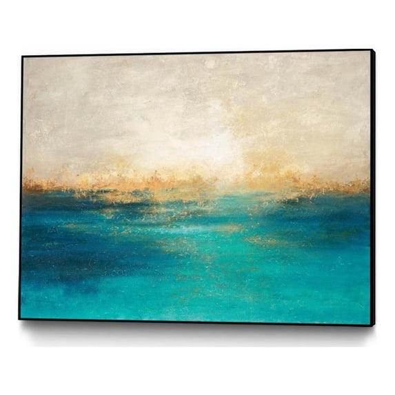 Giant Art Canvas 40x30 Coastline II Framed in Pink