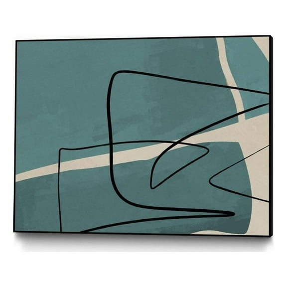 Giant Art Canvas 40x30 Different Strokes II Framed in Multi-Color