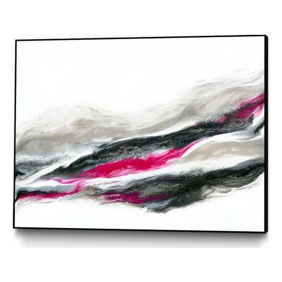 Giant Art Canvas  40x30 Frozen Ocean -2 Framed in Pink