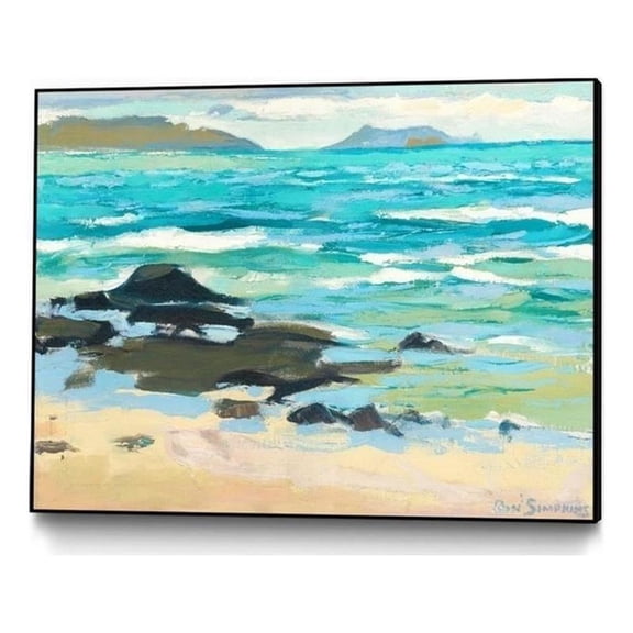 Giant Art Canvas  40x30 Hawaii 5.0 Framed in Multi-Color