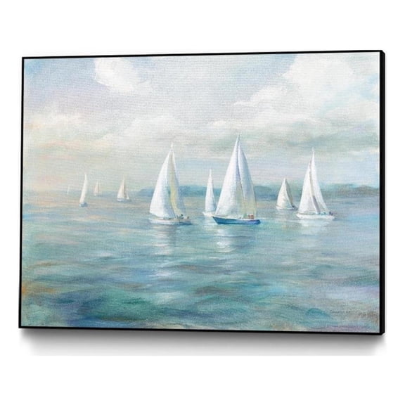 Giant Art Canvas 40x30 Setting Sail Framed in White