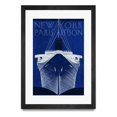 thumbnail image 1 of Giant Art Matted and Framed Passage Atlantique BluePrint in White, 1 of 3