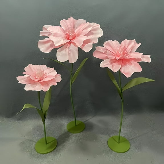 Giant Artificial Flower, 4.6ft Large EVA Flower Backdrop Decorations for Wedding Birthday Party Photography Shop Window Home Decor Props, Pink