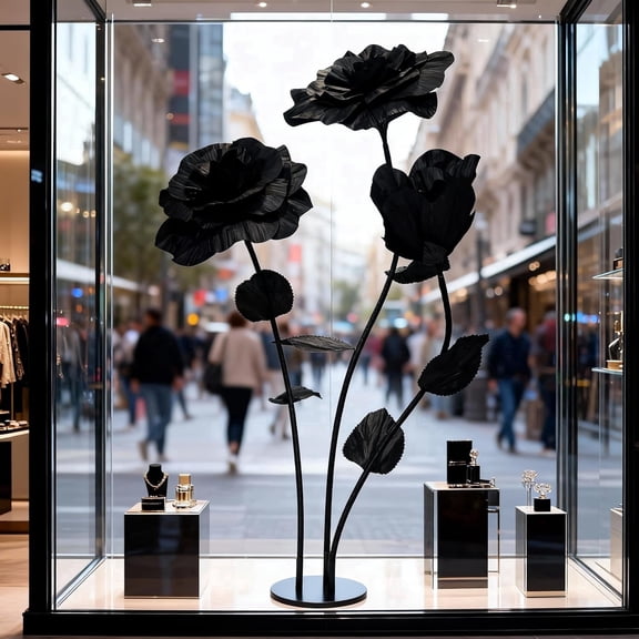 Giant Artificial Rose Flower Decor, Large Standing Faux Bloom for Wedding Aisles, Event Backdrops, Photography Props & Home Styling