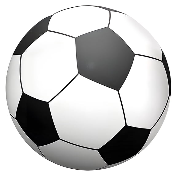 Giant Beach Soccer Ball, 59 in (150 cm), Black and White Design, Long-lasting PVC for Outdoor Activities, Perfect for Parties, Sports Events