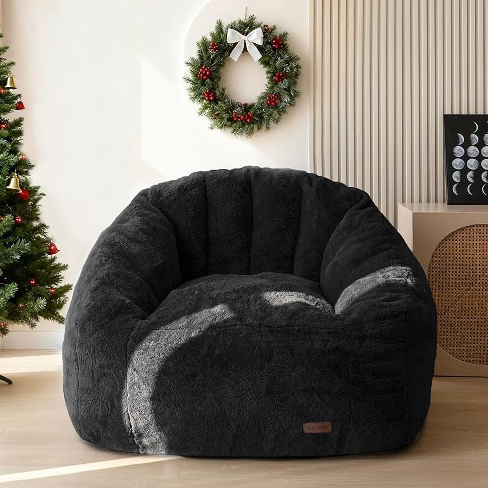 Giant Bean Bag Chair for Adults, Stuffed Shell-Shaped Large Bean Bag