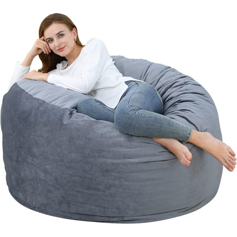 MAXYOYO Giant Bean Bag Chair, Stuffed Bean Bag Couch with Filler Large  Living Room Bean Bag Chair for Adults, Big Lazy Sofa Accent Chair with  Pocket Floor Chair for Gaming, Reading