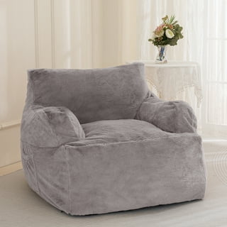 HBBOOMLIFE Bean Bag Chairs Soft Bean Bag Chair with Filler Fluffy Lazy Sofa  Comfy Cozy BeanBag Chair with Memory Foam for Small Spaces Bedroom Living