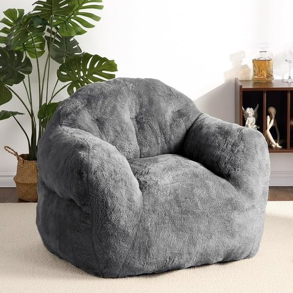 Giant Bean Bag Chair Sofa, High-Density Foam Filled Large BeanBag Sofa with Armrests for Living Room, Bedroom, High-Density Foam Filled Sofa Chair for Aults and Kids