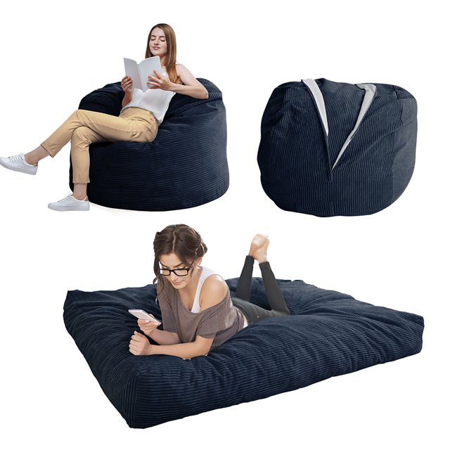 Giant Bean Bag Chairs Bean Bag Bed with Washable Cover Ultra Soft