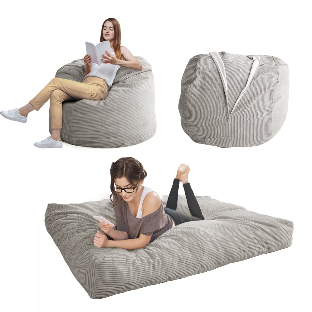 Flash Furniture Dillon Small Bean Bag Chair for Kids and Teens, Foam-Filled  Beanbag Chair with Machine Washable Cover, Denim : .sg: Home