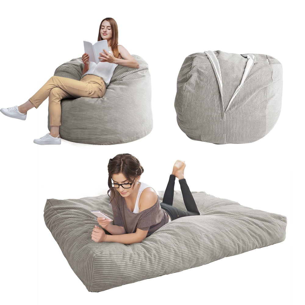 Giant Bean Bag Chairs Bean Bag Bed with Washable Cover Ultra Soft