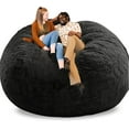 Giant Bean Bag Cover, Soft Velvet Bean Bag Chairs for Adults (Cover
