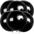 thumbnail image 1 of Giant Black Foil Balloons - 22 Inch, Pack of 6 | Round 4D Mylar Balloons, Foil Balloons |Large Mylar Balloon | Metallic Black Balloon, Graduation Decorations 2025, 1 of 18