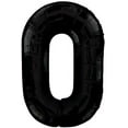 thumbnail image 1 of 34 inch Kaleidoscope Number 0 - Black Foil Mylar Balloon - Party Supplies Decorations, 1 of 2