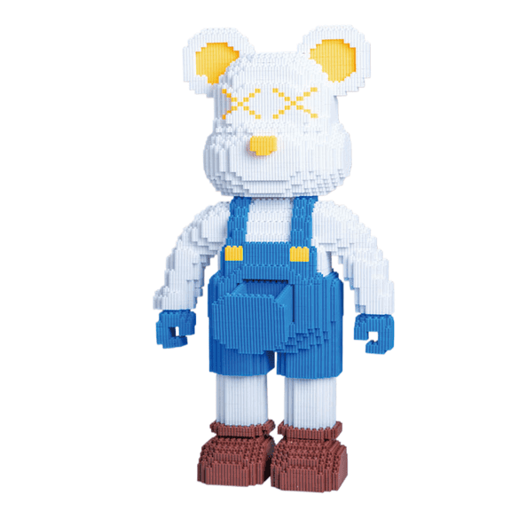 Giant Blue Bear Building Block Set Compatible With Small Bricks 3D Puzzle Toy Ages 7-14 Christmas Gift