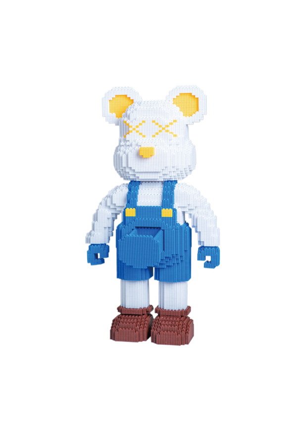 Giant Blue Bear Building Block Set Compatible With Small Bricks 3D Puzzle Toy Ages 7-14 Christmas Gift