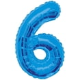 thumbnail image 1 of Giant Blue Number 6 Foil Balloon 34", 1 of 2
