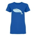 thumbnail image 1 of Giant Blue Whale Design Shaped T-Shirt Women -Image by Shutterstock, Female Medium, 1 of 2