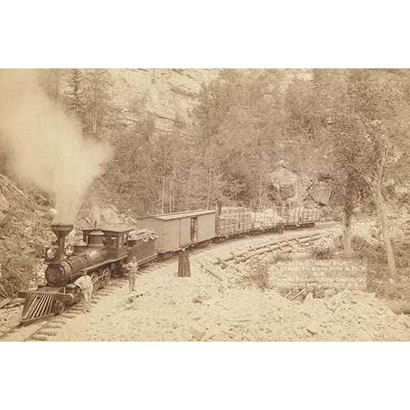 Giant Bluff. Elk Canyon on Black Hills and Ft. P. R.R.- Fine Art Canvas Print (20" x 30")