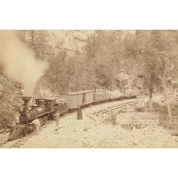 Giant Bluff. Elk Canyon on Black Hills and Ft. P. R.R.- Fine Art Canvas Print (20" x 30")