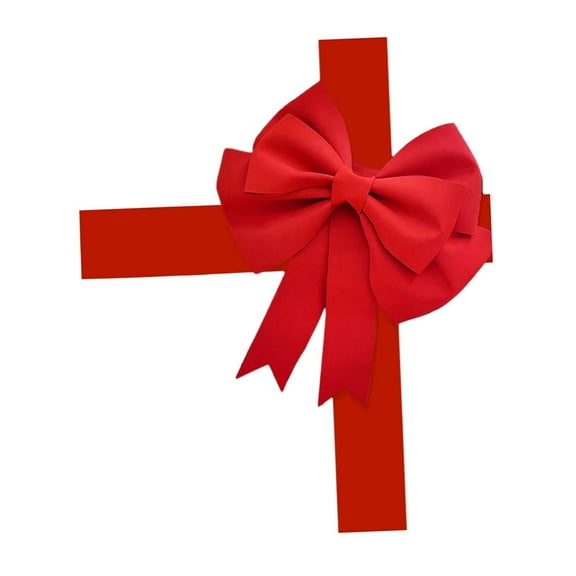 Giant Bow DIY Material Package Easy to Assemble Bright Red for Christmas Birthday Party Wedding Decor