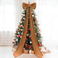 thumbnail image 1 of Giant Bow Decor Christmas Tree Topper Decoration Big Bows for Room Wall Backdrop 75x18 Inch Ribbon Tie for Wedding Christmas Fall Birthday Party Baby Shower Supplies(Camel), 1 of 12