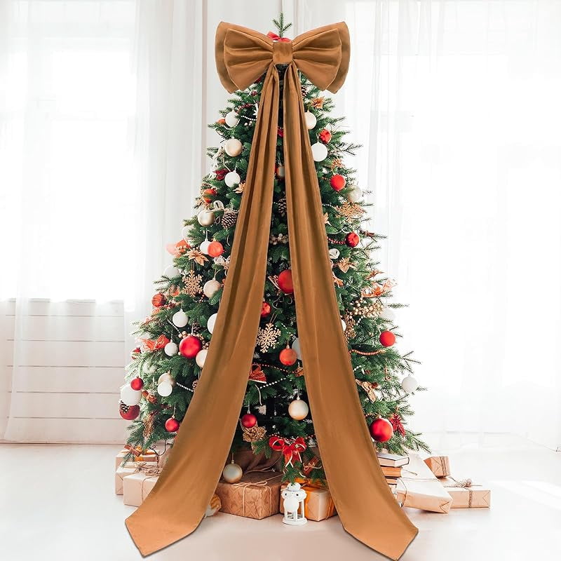 Giant Bow Decor Christmas Tree Topper Decoration Big Bows for Room Wall ...