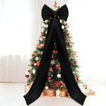 thumbnail image 1 of Giant Bow Decor Christmas Tree Topper Decoration Big Bows for Room Wall Backdrop 75x18 Inch Ribbon Tie for Wedding Christmas Fall Birthday Party Baby Shower Supplies(Black), 1 of 12
