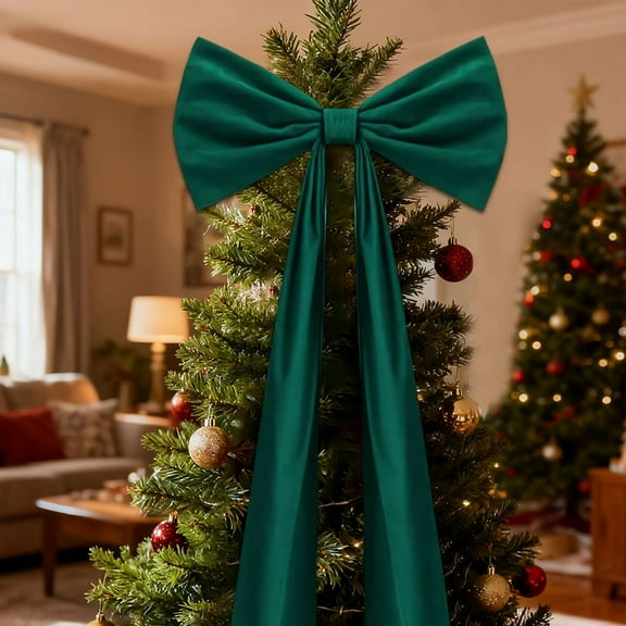 Giant Bow Decor Christmas Tree Topper Decoration Big Bows for Room Wall Backdrop 71*19 Inch Ribbon Tie for Wedding Christmas Fall Birthday Party