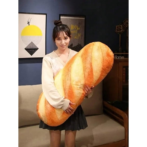 Giant Bread Plush Pillow, Soft Butter Toast Bread Food Pillow Lumbar Back Cushion Stuffed For Home Decor Festival Gifts