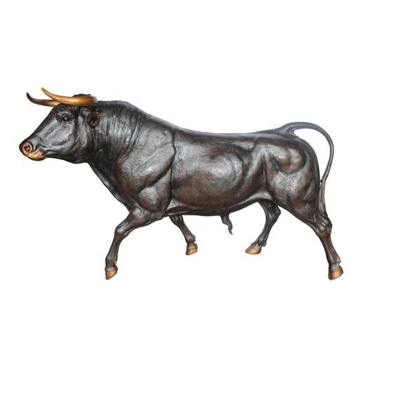 Nifao Giant Bronze Bull Statue, for Homes, Parks, Commercial – Garden Outdoor Decor Sculpture, 102"L x 36"W x 63"H