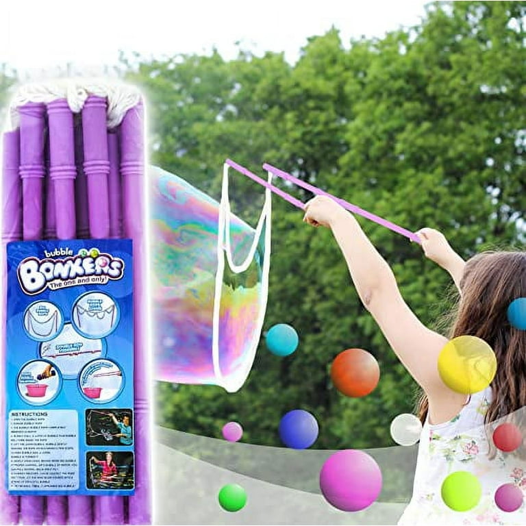 Giant Bubble Wands for Kids Set Multiple Big Bubbles Toy Huge Bubble Maker for Fun Birthday Outdoor Activities Party Favors Gift Set of 2 Large