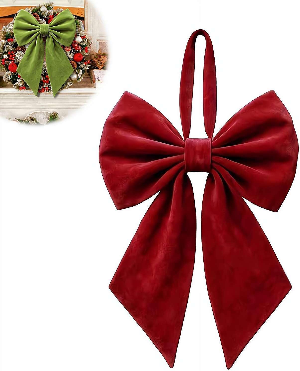 Giant Burgundy Velvet Bow for Christmas Tree Topper, Large Tree Topper ...