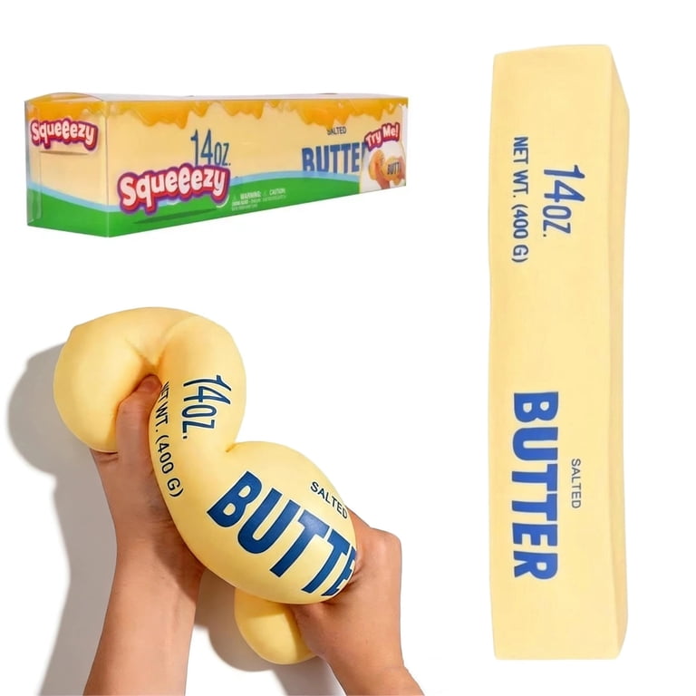 Mellojoy Butter Squishy バタースクイーズ Giant Butter Squishy – Jumbo Squishy Butter Stick, Large & Mini