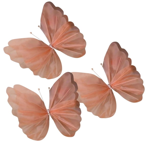 Giant Butterfly Decorations 3PCS, 20" Big Butterfly Decorations Party Giant, Large Butterflies Decor for Valentine’s Day, Wedding, Birthday, Banquet Decor (Orange)