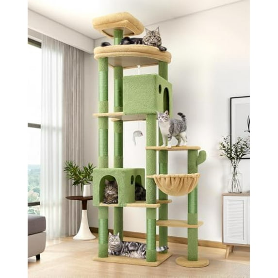 Giant Cat Tree, 83 inch Cat Tree for Indoor Cats Large Adult, XXL Cat ...