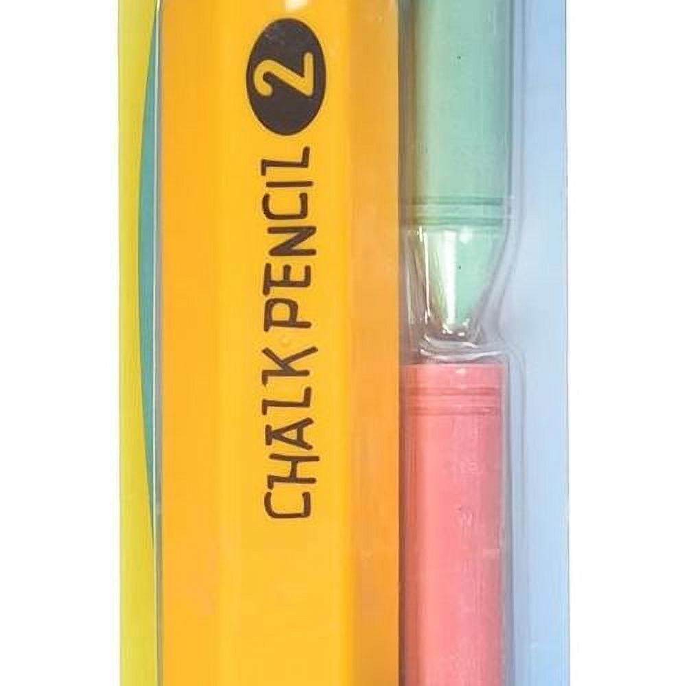 Giant Chalk Pencil, 13 Inches, With Working Eraser, Chalk Sharpener