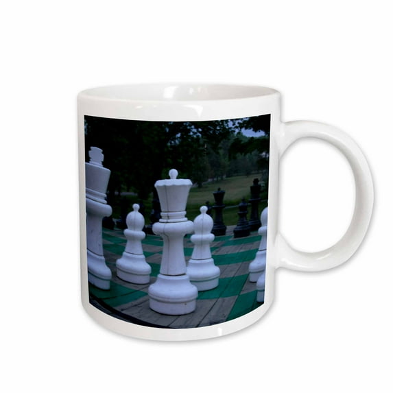 3drose, Giant Chessboard Rainy Day, 15oz Mug